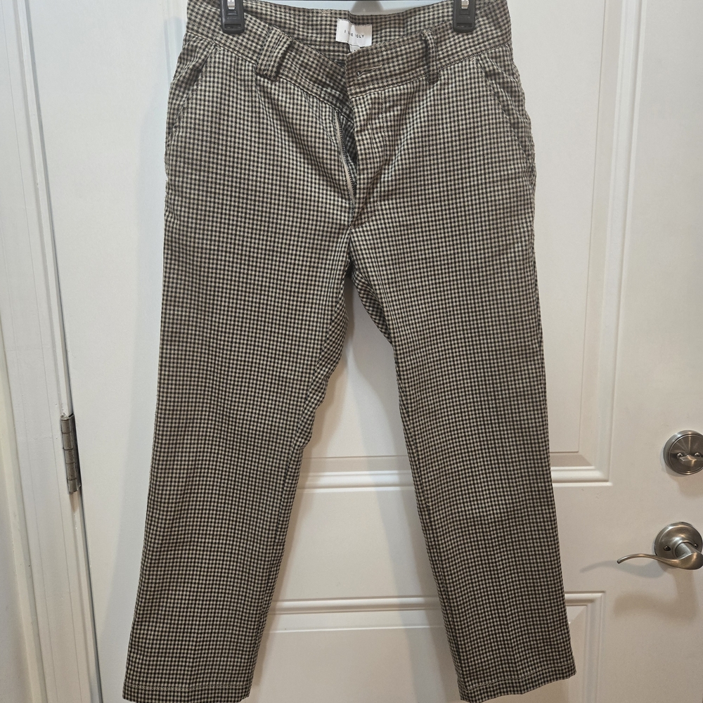 Men's Houndstooth Khakis in Black and Tan